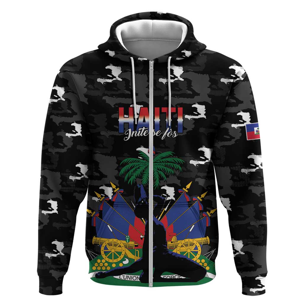 Personalized Haiti Map Camouflage Hoodie Unique Style - African Pride
