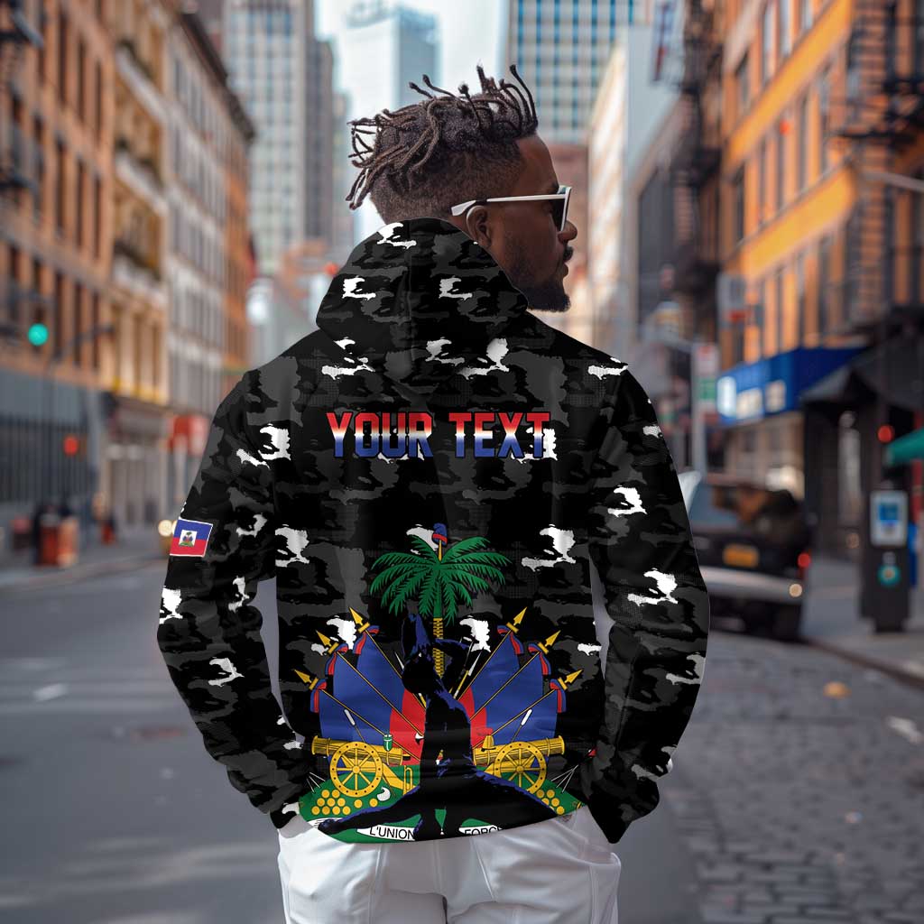 Personalized Haiti Map Camouflage Hoodie Unique Style - African Pride