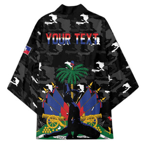 Personalized Haiti Map Camouflage Kimono Unique Style - African Pride