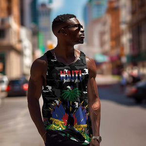 Personalized Haiti Map Camouflage Men Tank Top Unique Style - African Pride