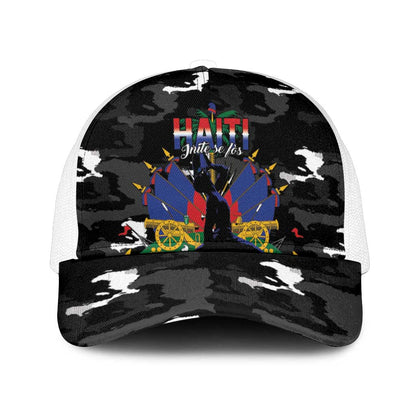 Haiti Map Camouflage Mesh Trucker Cap Unique Style - African Pride