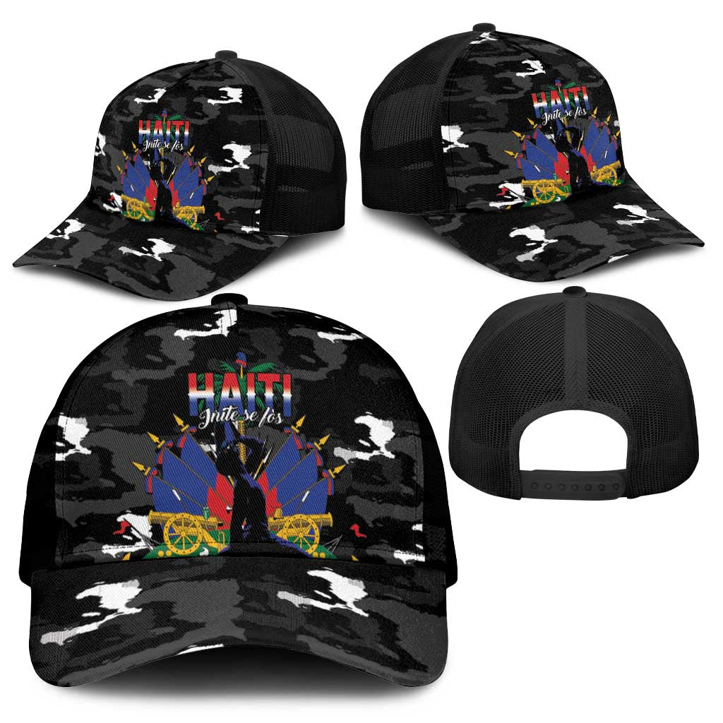Haiti Map Camouflage Mesh Trucker Cap Unique Style - African Pride