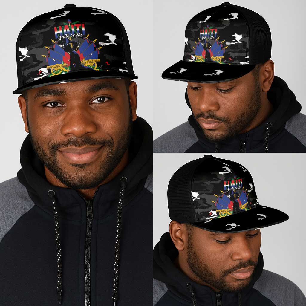 Haiti Map Camouflage Mesh Trucker Cap Unique Style - African Pride