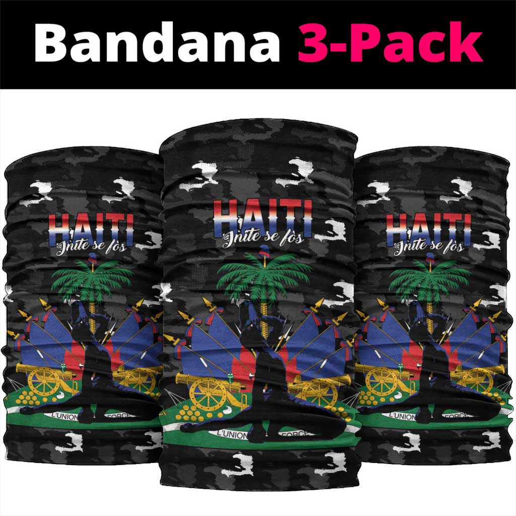 Haiti Map Camouflage Neck Gaiter Unique Style - African Pride
