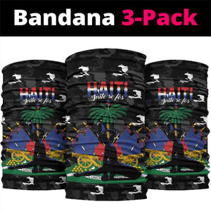 Haiti Map Camouflage Neck Gaiter Unique Style - African Pride