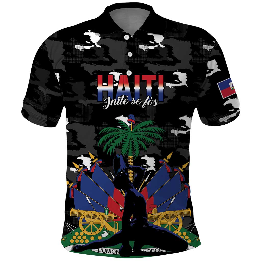 Personalized Haiti Map Camouflage Polo Shirt Unique Style - African Pride
