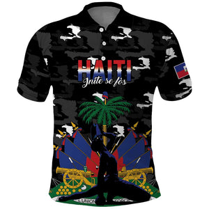 Personalized Haiti Map Camouflage Polo Shirt Unique Style - African Pride