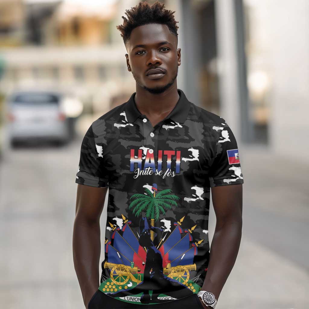 Personalized Haiti Map Camouflage Polo Shirt Unique Style - African Pride