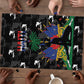 Haiti Map Camouflage Puzzle Unique Style - African Pride