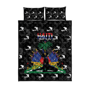 Haiti Map Camouflage Quilt Bed Set Unique Style - African Pride
