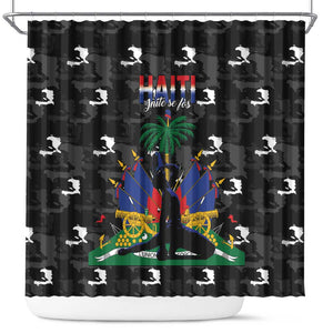 Haiti Map Camouflage Shower Curtain Unique Style - African Pride