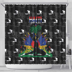 Haiti Map Camouflage Shower Curtain Unique Style - African Pride