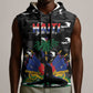 Personalized Haiti Map Camouflage Sleeveless Hoodie Unique Style - African Pride