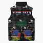 Personalized Haiti Map Camouflage Sleeveless Puffer Jacket Unique Style - African Pride