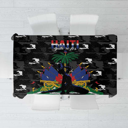 Haiti Map Camouflage Tablecloth Unique Style - African Pride