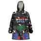 Personalized Haiti Map Camouflage Wearable Blanket Hoodie Unique Style - African Pride