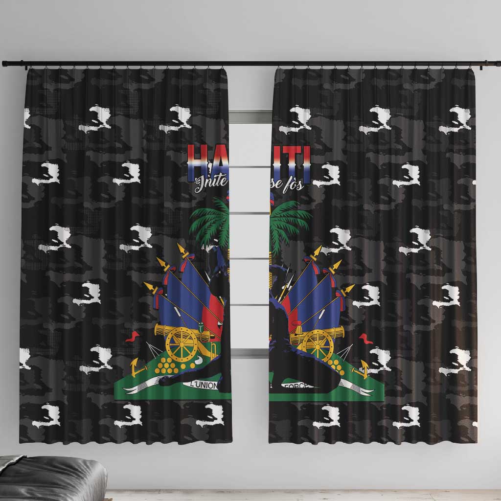 Haiti Map Camouflage Window Curtain Unique Style - African Pride
