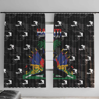 Haiti Map Camouflage Window Curtain Unique Style - African Pride