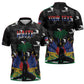 Personalized Haiti Map Camouflage Zipper Polo Shirt Unique Style - African Pride