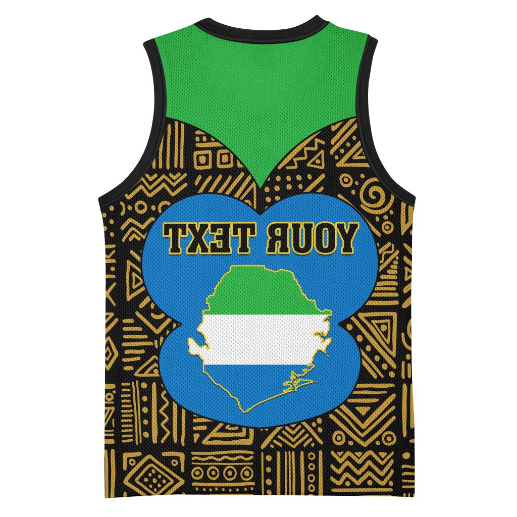 Sierra Leone Independence Day 2024 Basketball Jersey Happy 63rd Anniversary African Pattern - African Pride