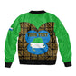 Sierra Leone Independence Day 2024 Bomber Jacket Happy 63rd Anniversary African Pattern