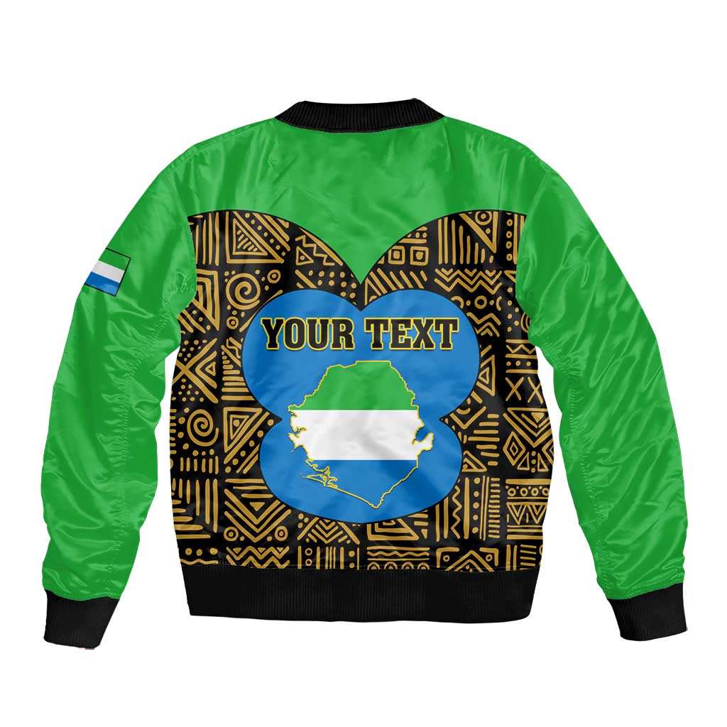 Sierra Leone Independence Day 2024 Bomber Jacket Happy 63rd Anniversary African Pattern