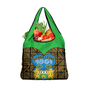 Sierra Leone Independence Day 2024 Grocery Bag Happy 63rd Anniversary African Pattern