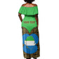 Sierra Leone Independence Day 2024 Off Shoulder Maxi Dress Happy 63rd Anniversary African Pattern