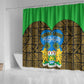 Sierra Leone Independence Day 2024 Shower Curtain Happy 63rd Anniversary African Pattern