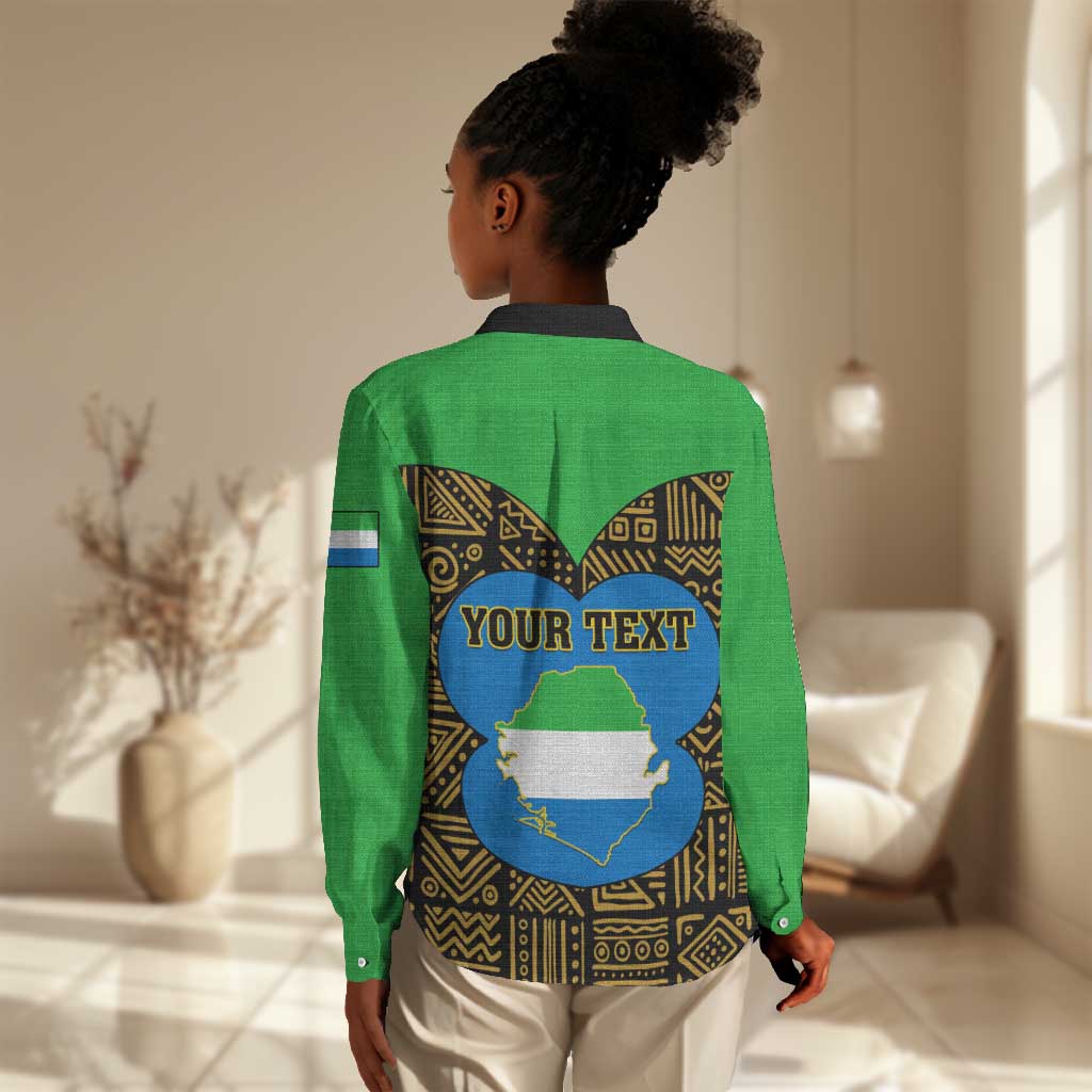 Sierra Leone Independence Day 2024 Women Casual Shirt Happy 63rd Anniversary African Pattern LT01