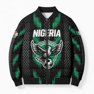 Custom Football Nigeria Bomber Puffer Jacket Soar Super Eagles