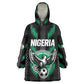 Custom Football Nigeria Kid Wearable Blanket Hoodie Soar Super Eagles