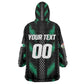 Custom Football Nigeria Kid Wearable Blanket Hoodie Soar Super Eagles