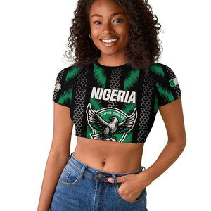 Custom Football Nigeria Raglan Cropped T shirt Soar Super Eagles