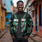 Custom Football Nigeria Sleeve Zip Bomber Jacket Soar Super Eagles