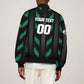 Custom Football Nigeria Sleeve Zip Bomber Jacket Soar Super Eagles
