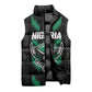 Custom Football Nigeria Sleeveless Puffer Jacket Soar Super Eagles