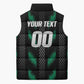 Custom Football Nigeria Sleeveless Puffer Jacket Soar Super Eagles