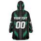 Custom Football Nigeria Wearable Blanket Hoodie Soar Super Eagles