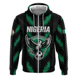 Custom Football Nigeria Zip Hoodie Soar Super Eagles