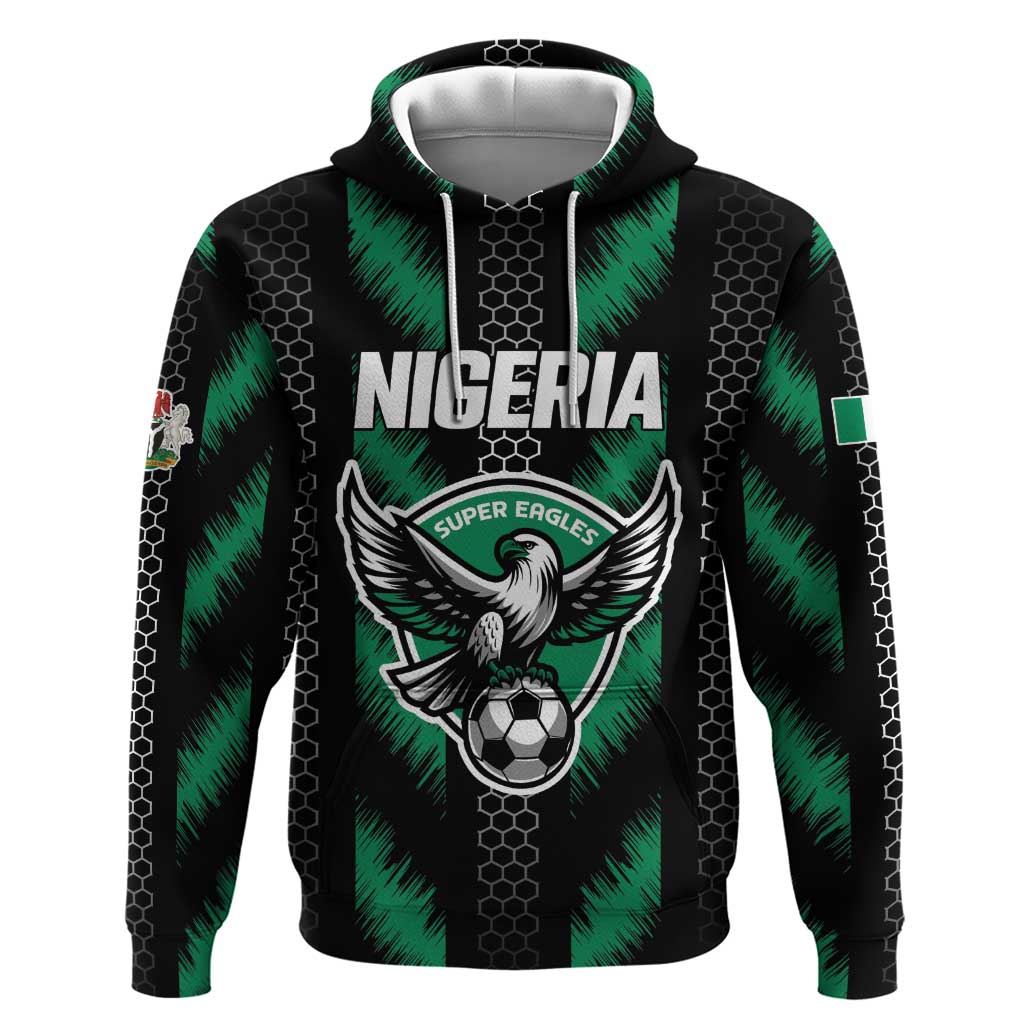 Custom Football Nigeria Zip Hoodie Soar Super Eagles