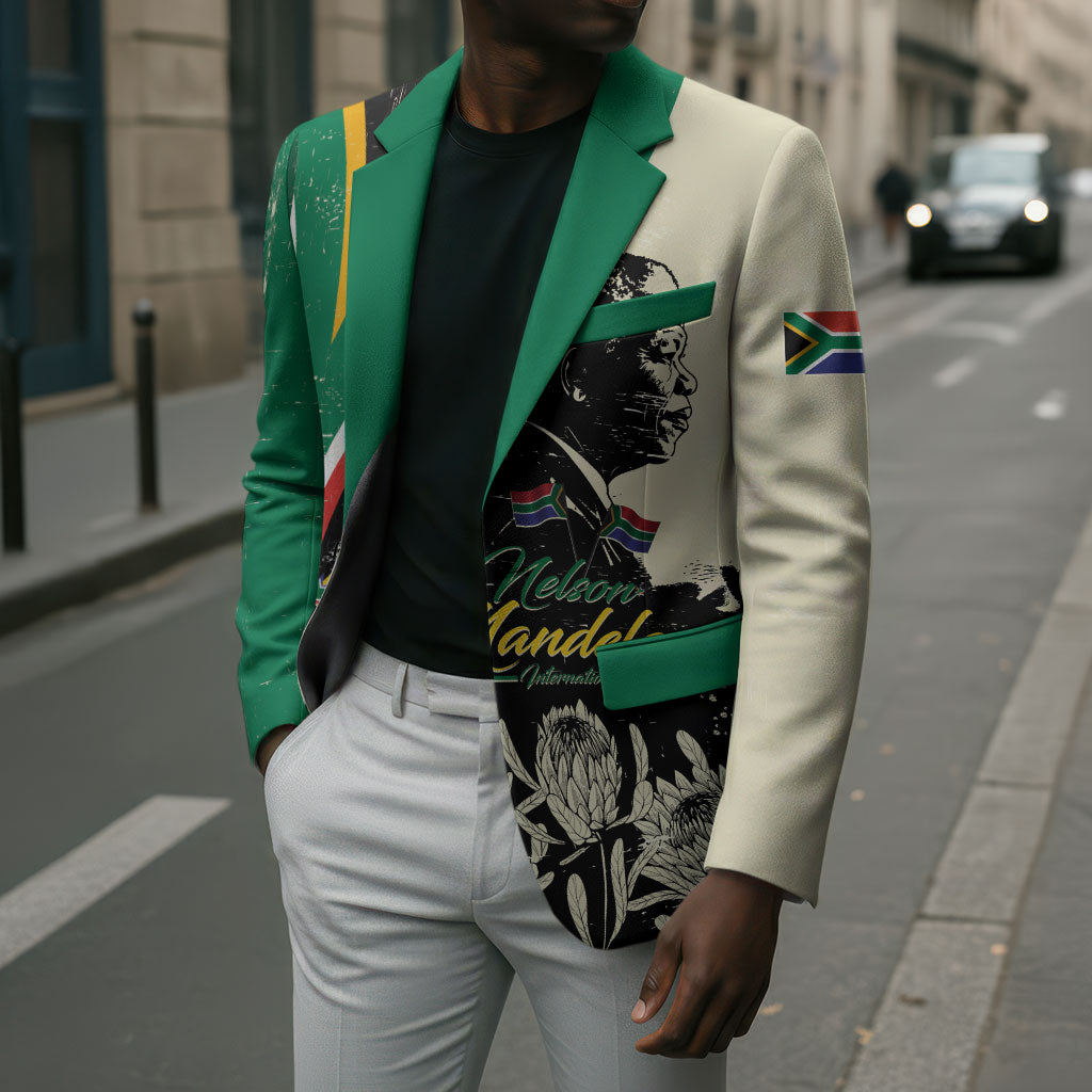 Personalized Nelson Mandela Day Blazer South Africa Vintage Stylized
