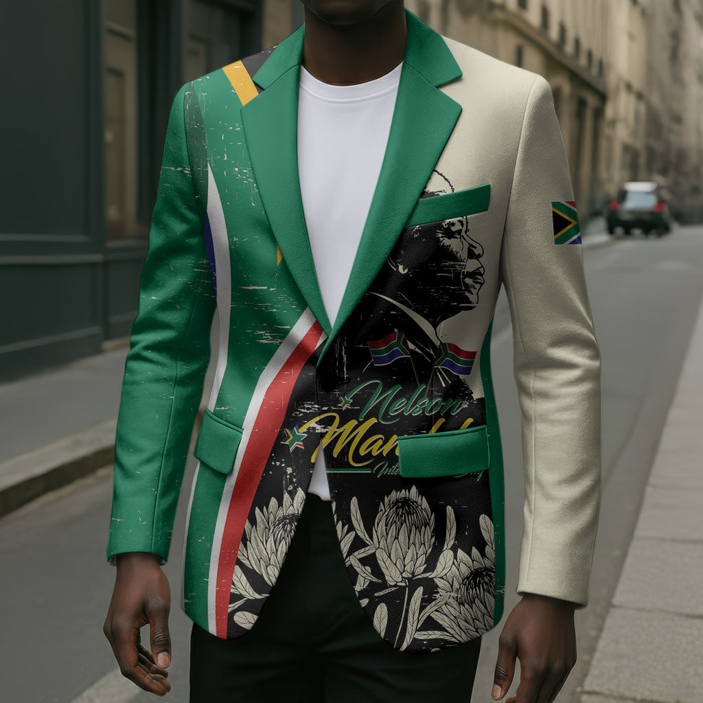 Personalized Nelson Mandela Day Blazer South Africa Vintage Stylized