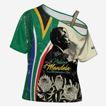 Personalized Nelson Mandela Day Cross Shoulder Shirt South Africa Vintage Stylized