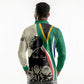Personalized Nelson Mandela Day Long Sleeve Polo Shirt South Africa Vintage Stylized