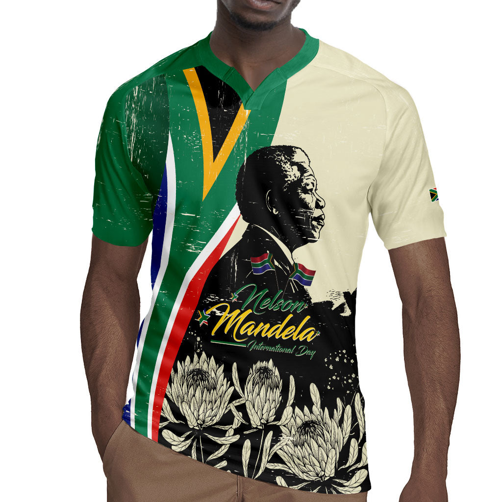 Personalized Nelson Mandela Day Rugby Jersey South Africa Vintage Stylized