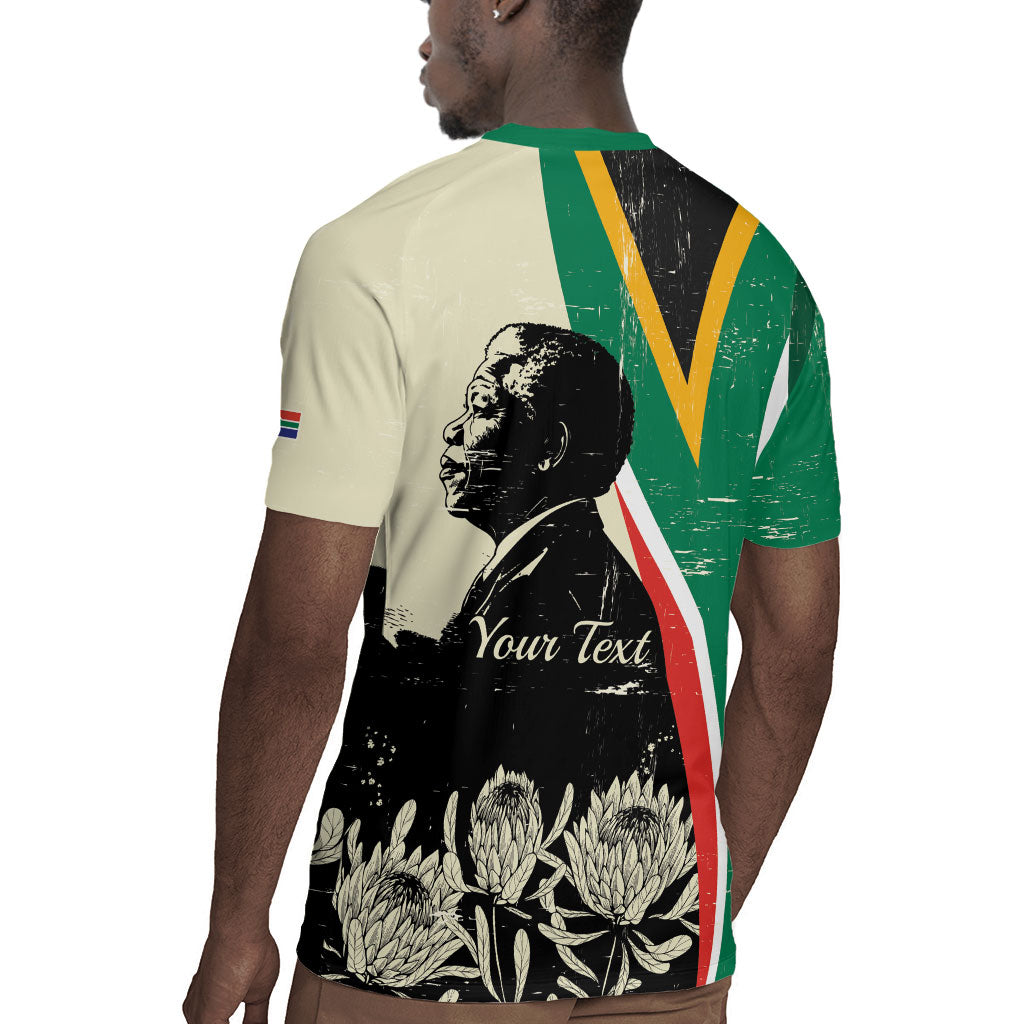 Personalized Nelson Mandela Day Rugby Jersey South Africa Vintage Stylized
