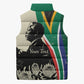Personalized Nelson Mandela Day Sleeveless Puffer Jacket South Africa Vintage Stylized