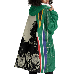 Personalized Nelson Mandela Day Wearable Blanket Hoodie South Africa Vintage Stylized