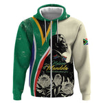Personalized Nelson Mandela Day Zip Hoodie South Africa Vintage Stylized